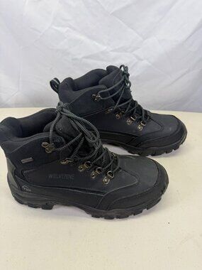 Wolverine Mens Black Leather Workzone Work/Hiking Boots - Size 9 Waterproof 6"